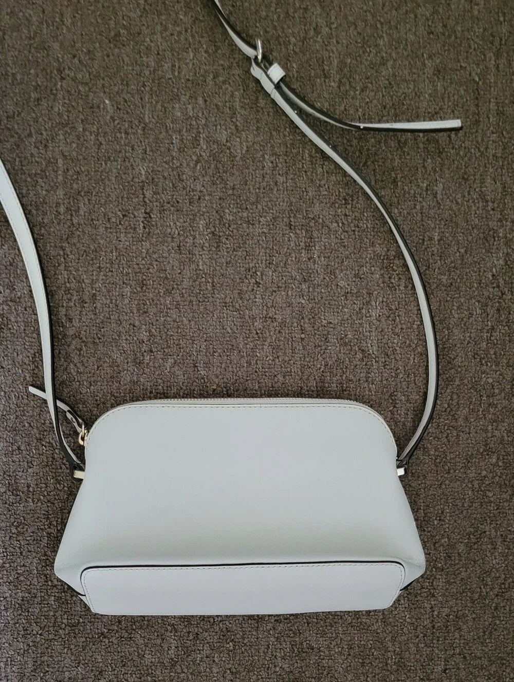 Super Cute Kate Spade White with Golden Tan interior Crossbody Handbag Purse